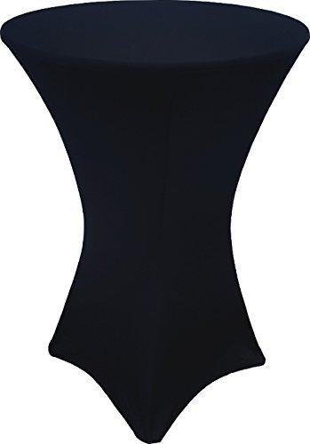 30 x 42 Black Stretch Fitted Spandex Highboy Cocktail Cover -by Banquet Tables Pro