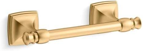 Vibrant Brushed Brass Wall Mounted Pivoting Toilet Paper Holder