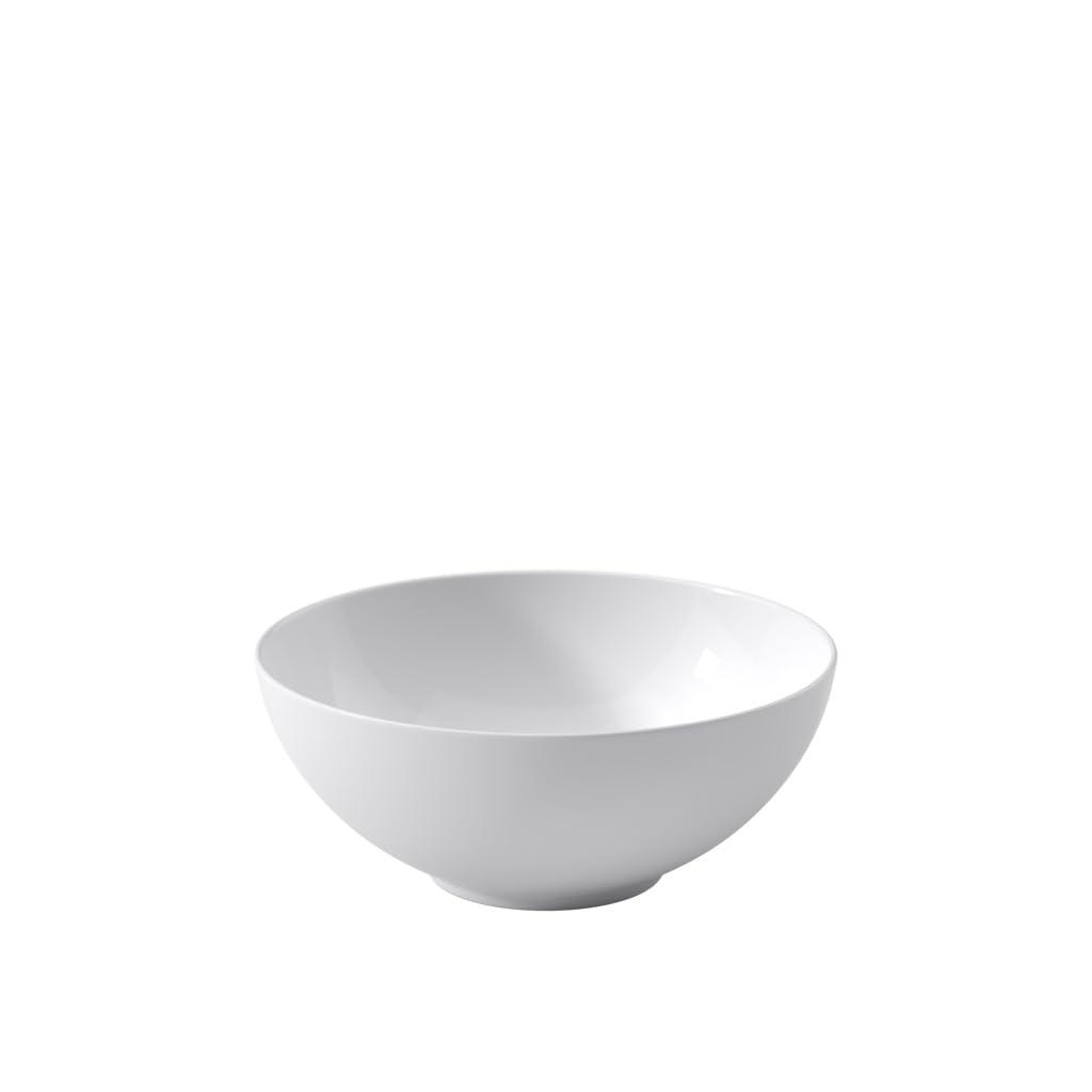 White Ceramic Round Minimalist Everyday Bowl