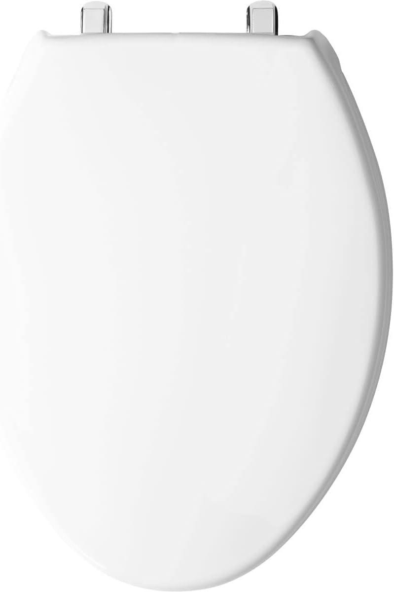 Bemis 1950SSTDG 000 Commercial Elongated Open-Front Toilet Seat with Dura Guard