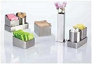 Silver Stainless Steel Square Sugar Packet Holder