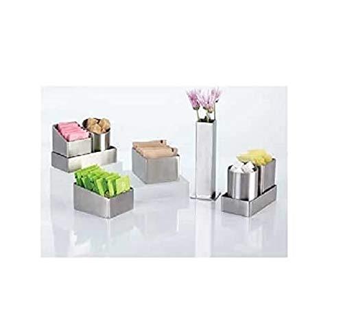 Silver Stainless Steel Square Sugar Packet Holder