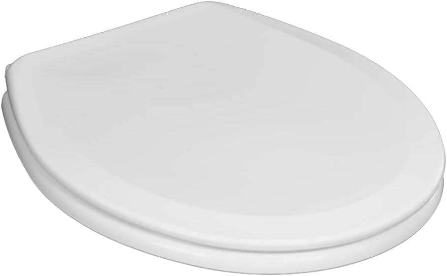 White Round Closed Front Plastic Toilet Seat