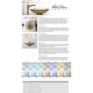 Kohler Briolette, Artist Editions Oval Faceted Glass Bathroom Vessel Sink