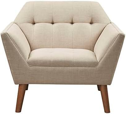 Newport Lounge Chair Beige - Ink+Ivy: Polyester Upholstered, Wood Legs, Foam Cushion, Spot Clean