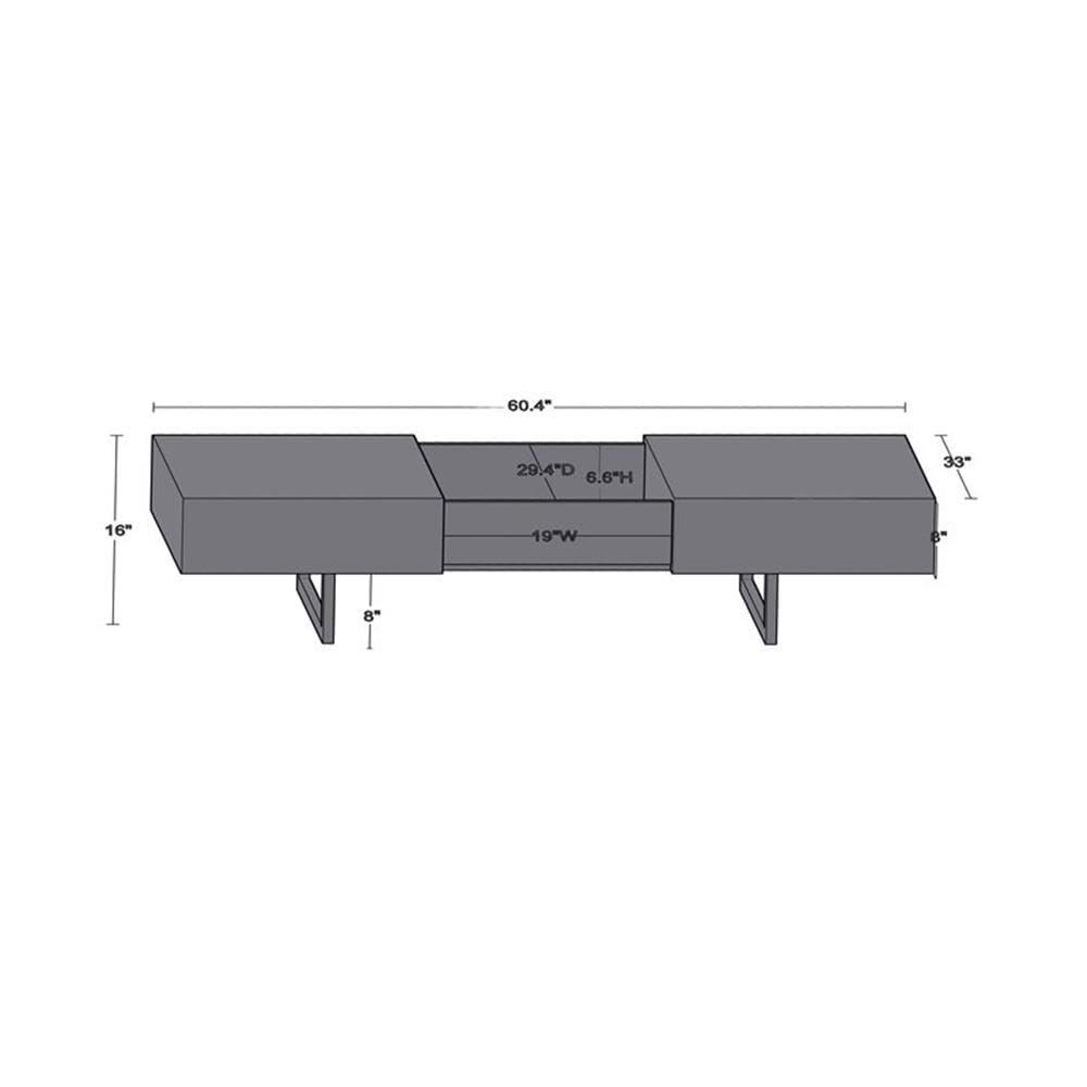 Mullins Extendable Sled Coffee Table with Storage