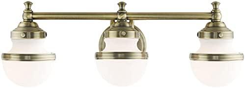 Livex Lighting Oldwick 3 - Light Vanity in  Antique Brass