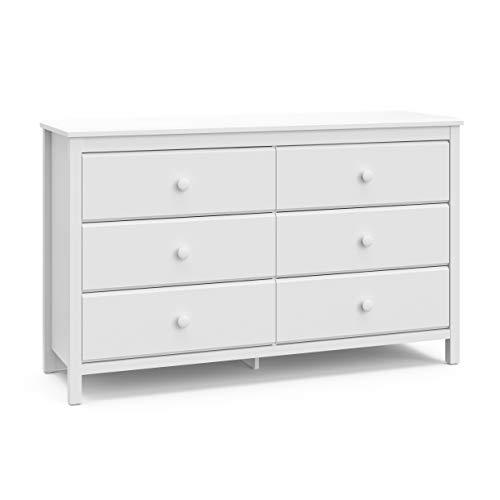 Alpine White 6-Drawer Nursery Dresser with Spacious Storage