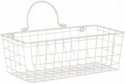 Medium Aqua Wire Wall Basket Set/2