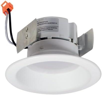 White Aluminum 4-Inch LED Recessed Light Trim