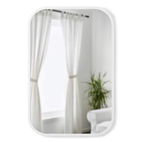 Modern Black Rubber Rim Full-Length Rectangular Mirror