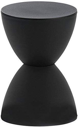 Sallie Black Weather-Resistant Plastic Indoor/Outdoor Stool