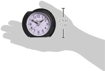 Equity Black Analog Alarm Clock with Luminous Hands