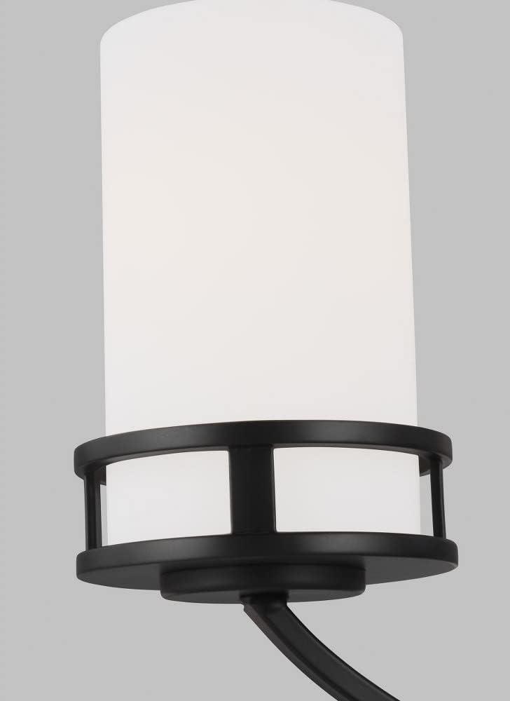 Generation Lighting 5-Light Robie Chandelier Midnight Black 3121605-112, Modern Ceiling Light Fixture for Room Decor| Chandelier for Dining Room or Living Room Uses A19 Standard or LED Light Bulbs