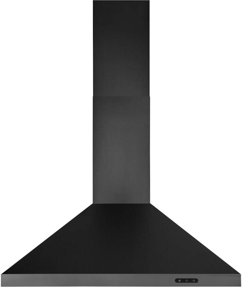 30-Inch Black Stainless Steel Convertible Wall-Mount Range Hood