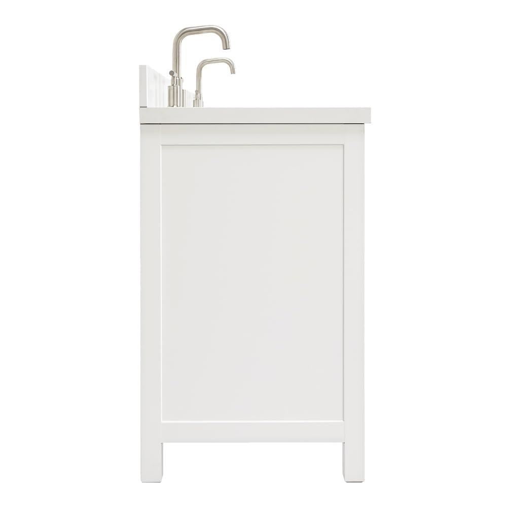 Ariel A067dwqrvo Cambridge 67" Free Standing Double Rectangular Basin Vanity Set - White