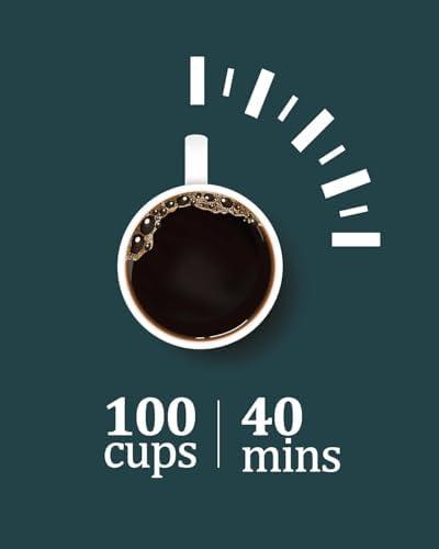 GarveeHome 100 Cups Coffee Urn,14L/3.8 Gallon Double Wall Commerical Coffee Maker for Buffet Catering Wedding Gathering,Large Capacity Hot Coffee Dispenser,Stainless Steel Hot Water Urn