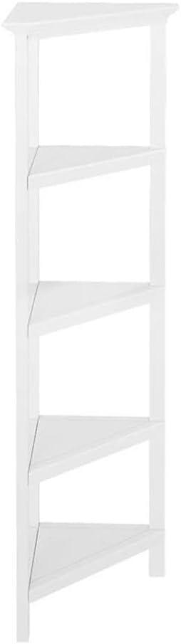 NewRidge 4-Tier Corner Wooden Bookcase White
