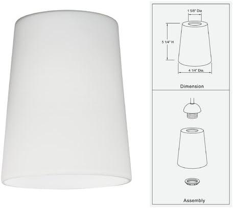 Satin White Cone Glass Wall Mount Shade