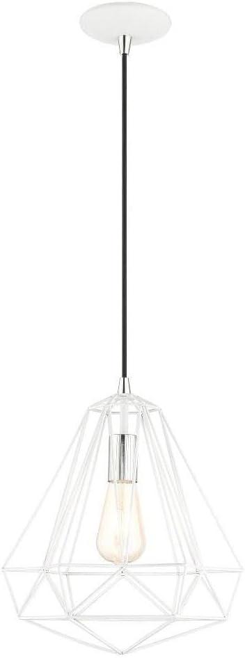 Livex Lighting Knox 1 - Light Pendant in  Shiny White