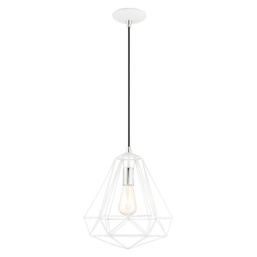 Livex Lighting Knox 1 - Light Pendant in  Shiny White