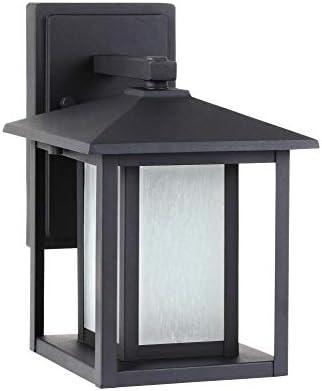 Hunnington 1-Light Black Outdoor 11 in. Wall Lantern Sconce
