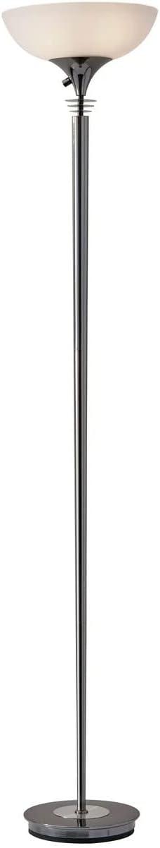 Metropolis 71.5" Black Nickel Torchiere Floor Lamp