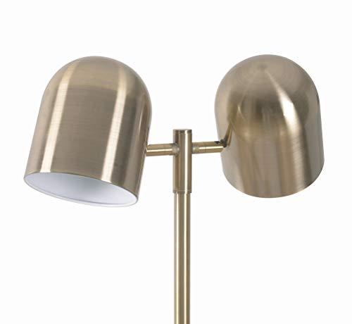 Kenroy Home 33171AB Alden Floor Lamp with Antique Brass Finish, Modern Style, 57.125" Height, 17.625" Width, 9.875" Depth