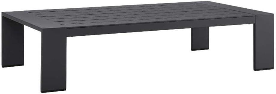 Modway Tahoe Modern Powder-Coated Aluminum Outdoor Patio Coffee Table in Gray