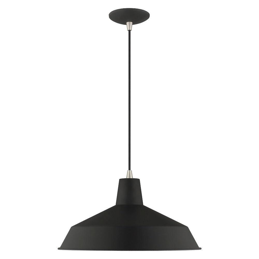 Livex Lighting Metal Shade 1 - Light Chandelier in  Brushed Aluminum
