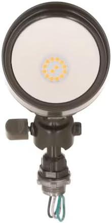 Hubbell 120 -Watt EQ LED Bronze 1 -Head Switch-Controlled Flood Light with Adjustable 1000