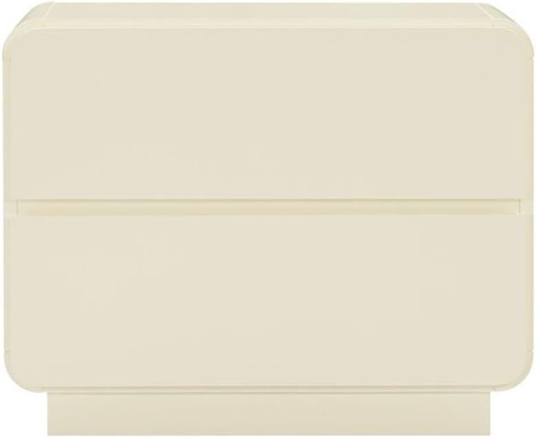 Sagura Nightstand Cream 28"W x 19"D x 22.2"H