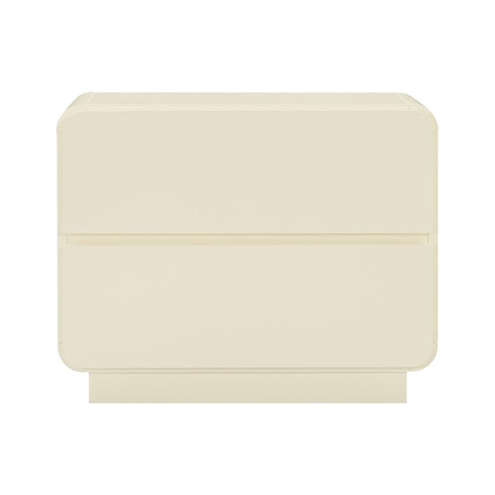 Sagura Nightstand Cream 28"W x 19"D x 22.2"H