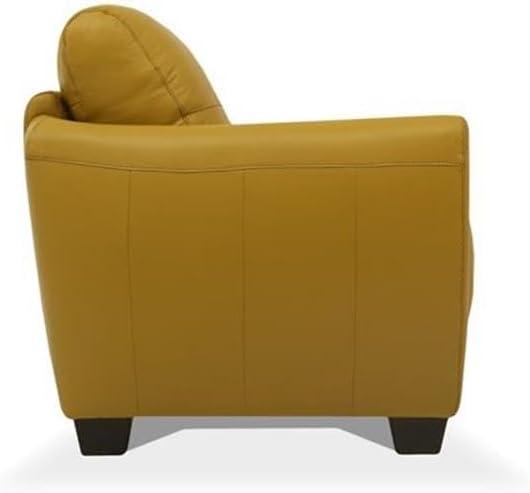 ACME Valeria Leather Sofa in Mustard