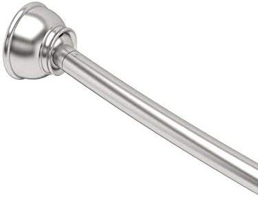 Hotel Comfort 42"- 72" Expandable Curved Shower Curtain Rod | Stainless Steel Shower Rod