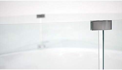 Clear Tempered Glass Round Fire Pit Wind Guard with Aluminum Brackets