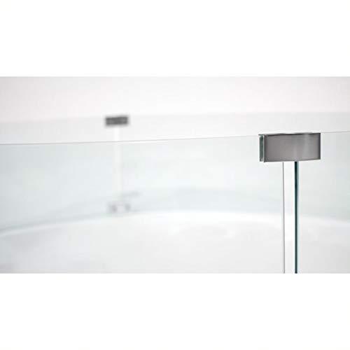 Clear Tempered Glass Round Fire Pit Wind Guard with Aluminum Brackets