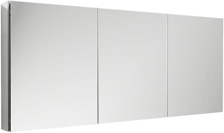 Senza Recessed/Surface Mount Rectangular Frameless Bathroom Medicine Cabinet