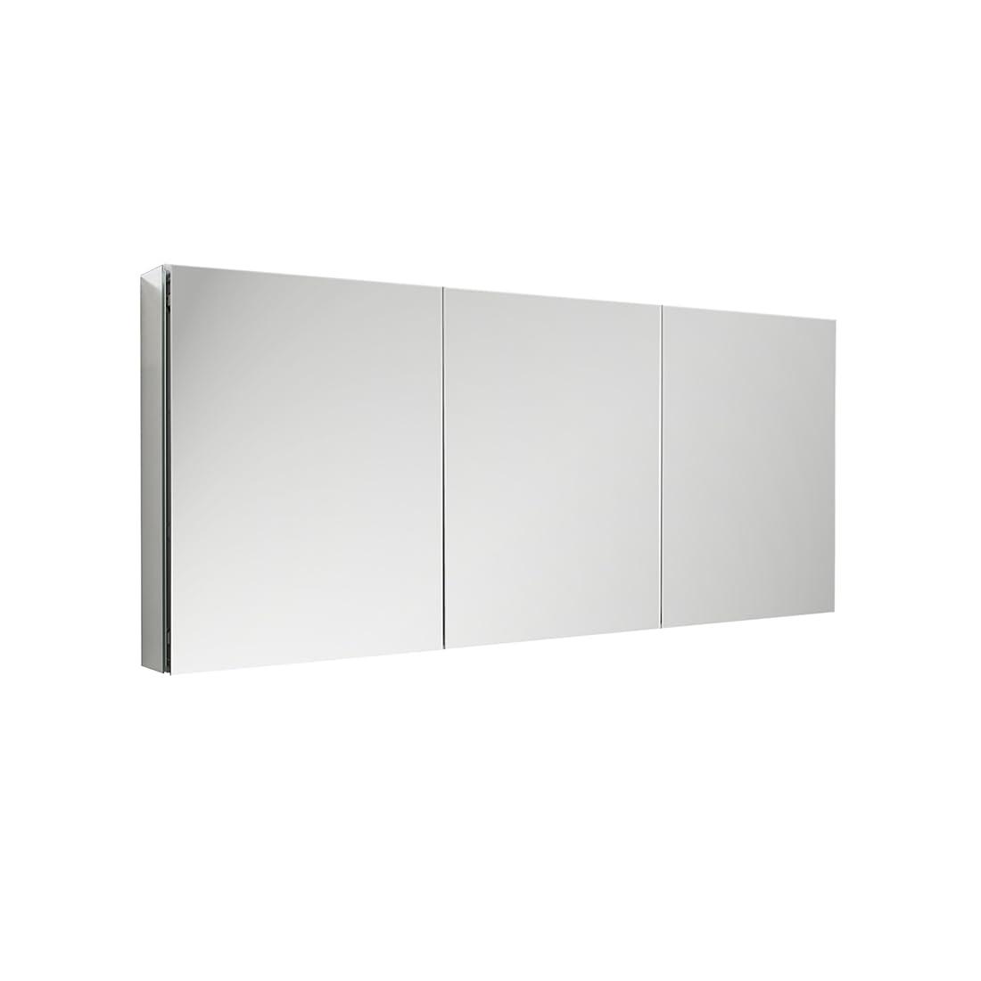 Senza Recessed/Surface Mount Rectangular Frameless Bathroom Medicine Cabinet