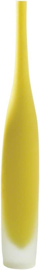 Small Citron Frosted Glass Spire Bottle