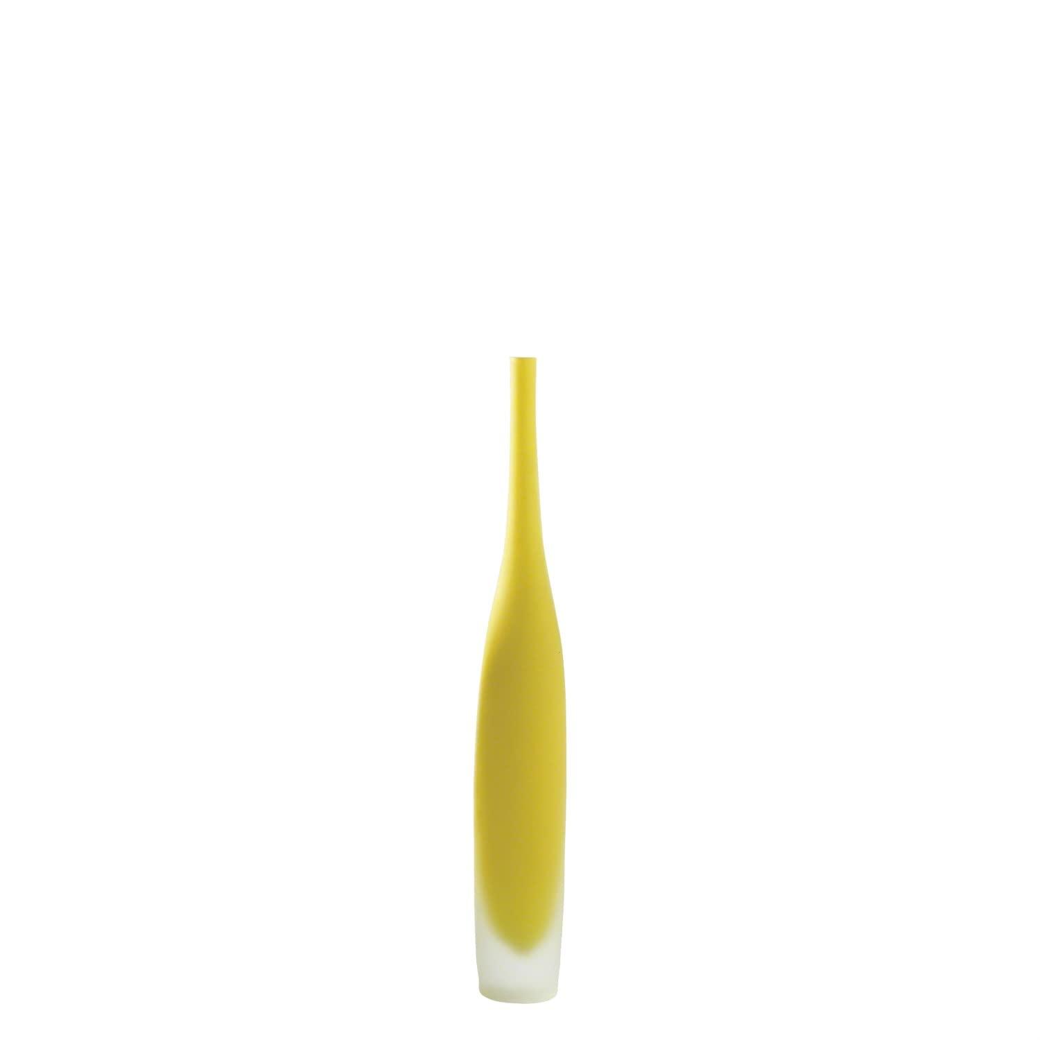 Small Citron Frosted Glass Spire Bottle