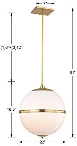 Crystorama Lighting Truax 3 - Light Pendant in  Aged Brass