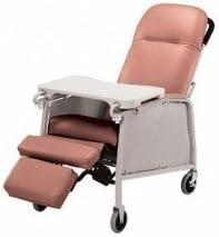 Lumex Three Position Recliner Rosewood & Alloy Steel, Caster with Wheel Lock