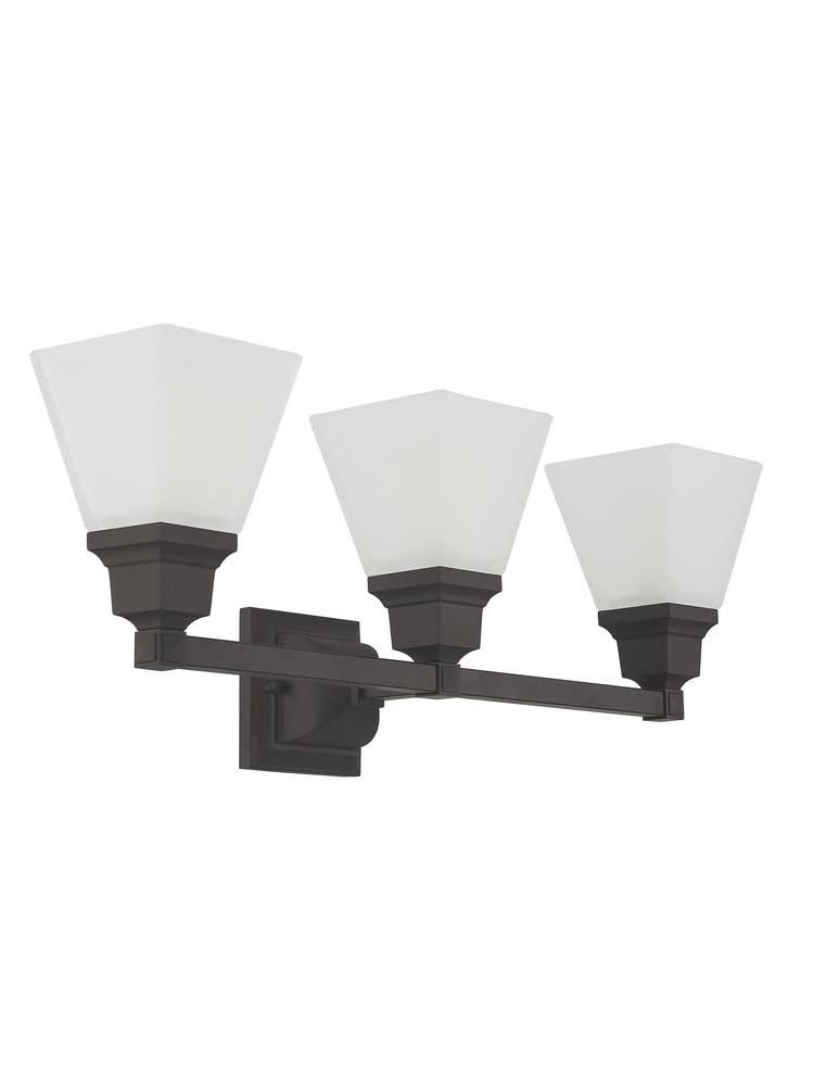 Livex Lighting Mission 3 - Light Vanity in  Polished Brass