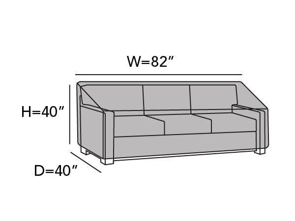 Covermates Outdoor Patio Sofa Cover - Premium Polyester, Weather Resistant, Drawcord Hem, Seating and Chair Covers, 123W x 34D x 34H, Clay