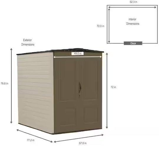 Rubbermaid Rubbermaid Big Max 5 ft. x 6 ft. Vertical Shed