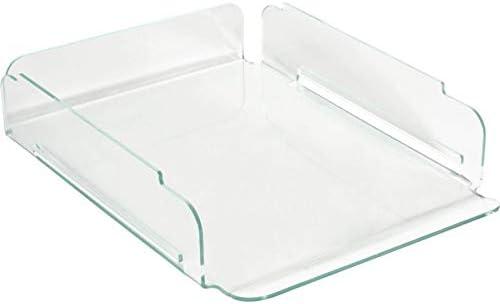 Clear and Green Acrylic Single Stack Letter Tray