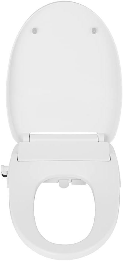 Hydrotech White Elongated Heated Electric Bidet Seat with Remote