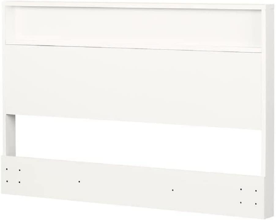 Full/Queen Kanagane Headboard with Shelf Pure White - South Shore