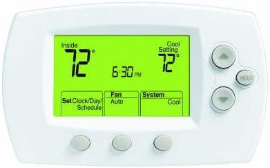 White Programmable Digital Thermostat with Large LCD Display